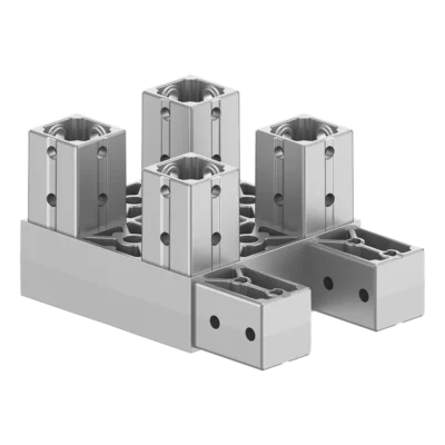 120x120 mm Kesitli Altı Yollu L Kolon Bağlantı Konnektörü 1212CR06-1