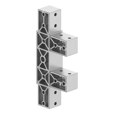 120x120 mm Kesitli Dört Yollu Kiriş Bağlantı Konnektörü 4012ED04-1