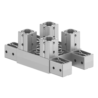 120x120 mm Kesitli Sekiz Yollu Kolon T Bağlantı Konnektörü 1212ED08-1