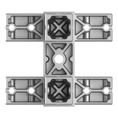 40x120 mm Kesitli Altı Yollu T Bağlantı Konnektörü 4012ED06-2
