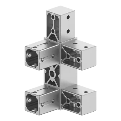 40x120 mm Kesitli Beş Yollu Özel Köşe Bağlantı Konnektörü 4012CR05-1