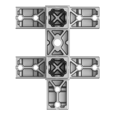 40x120 mm Kesitli Yedi Yollu Yüzey Dikme Bağlantı Konnektörü 4012ED07-1