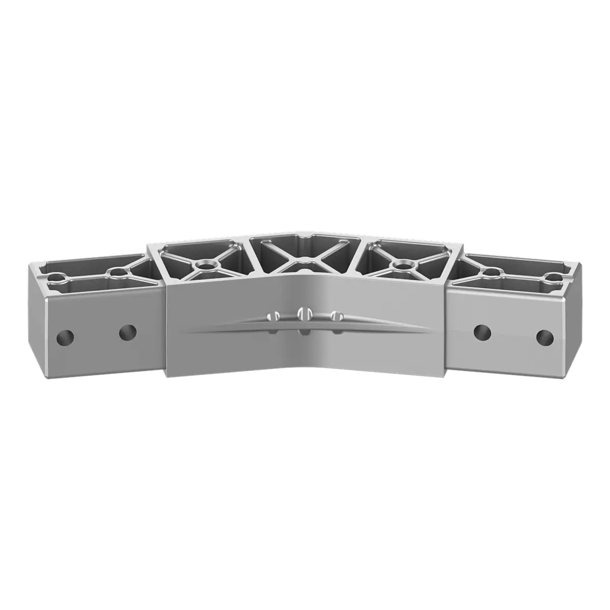 40×40 mm Kutu Profillerle Uyumlu 11,25° Açılı Aşıksız İki Yollu Mertek Bağlantı Konnektörü 4040LR02-1