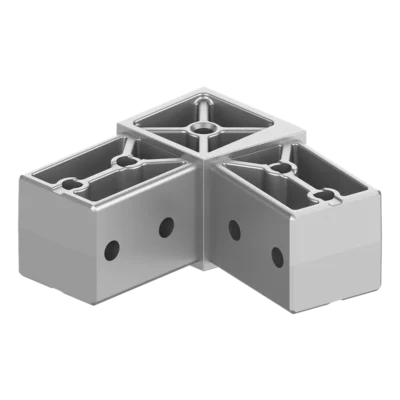 40x40 mm Kutu Profillerle Uyumlu 11,25° Dar Açılı İki Yollu L Bağlantı Konnektörü 4040LA02-1