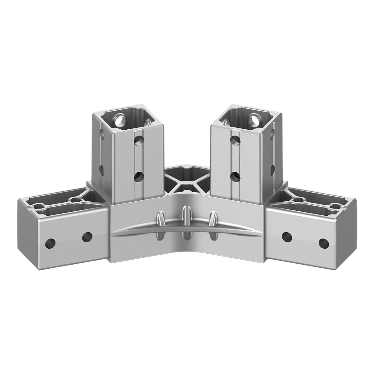 40×40 mm Kutu Profillerle Uyumlu 22,5° Açılı Tek Yön Aşıklı Dört Yollu Mahya Bağlantı Konnektörü 4040MR04-1