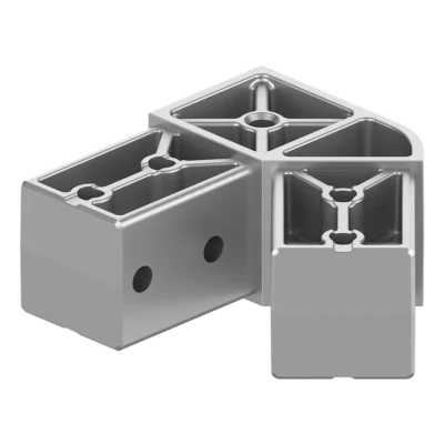 40x40 mm Kutu Profillerle Uyumlu 45° Dar Açılı İki Yollu L Bağlantı Konnektörü 4040HA02-1