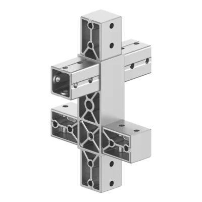 40x40 mm Kutu Profillerle Uyumlu Altı Yollu Özel Uygulama Bağlantı Konnektörü 4040SP06-1