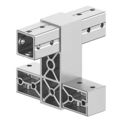 40x40 mm Kutu Profillerle Uyumlu Dört Yollu Özel Uygulama Bağlantı Konnektörü 4040SP04-2