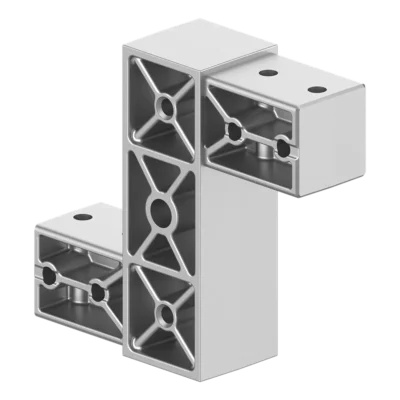 40x40 mm Kutu Profillerle Uyumlu İki Yollu Özel Uygulama Bağlantı Konnektörü 4040SP02-1