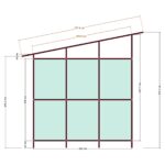 200x300x250 İkili Depolama Ünitesi — Ön Görünüş, ölçülü teknik çizim