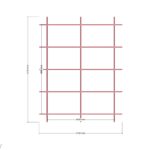 3 x 4 Çardak — Üst Görünüş (Plan), ölçülü teknik çizim