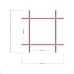120x120 Kabin — Üst Görünüş (Plan), ölçülü teknik çizim