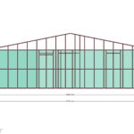 9x10 Beşik Çatılı 3+1 — Ön Görünüş, ölçülü teknik çizim