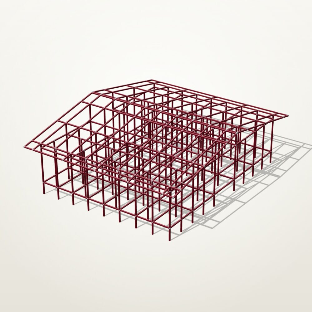480 x 480 x 180- 8 Modül Çift Sıra Köpek Barınağı - OkiFix konstrüksiyon