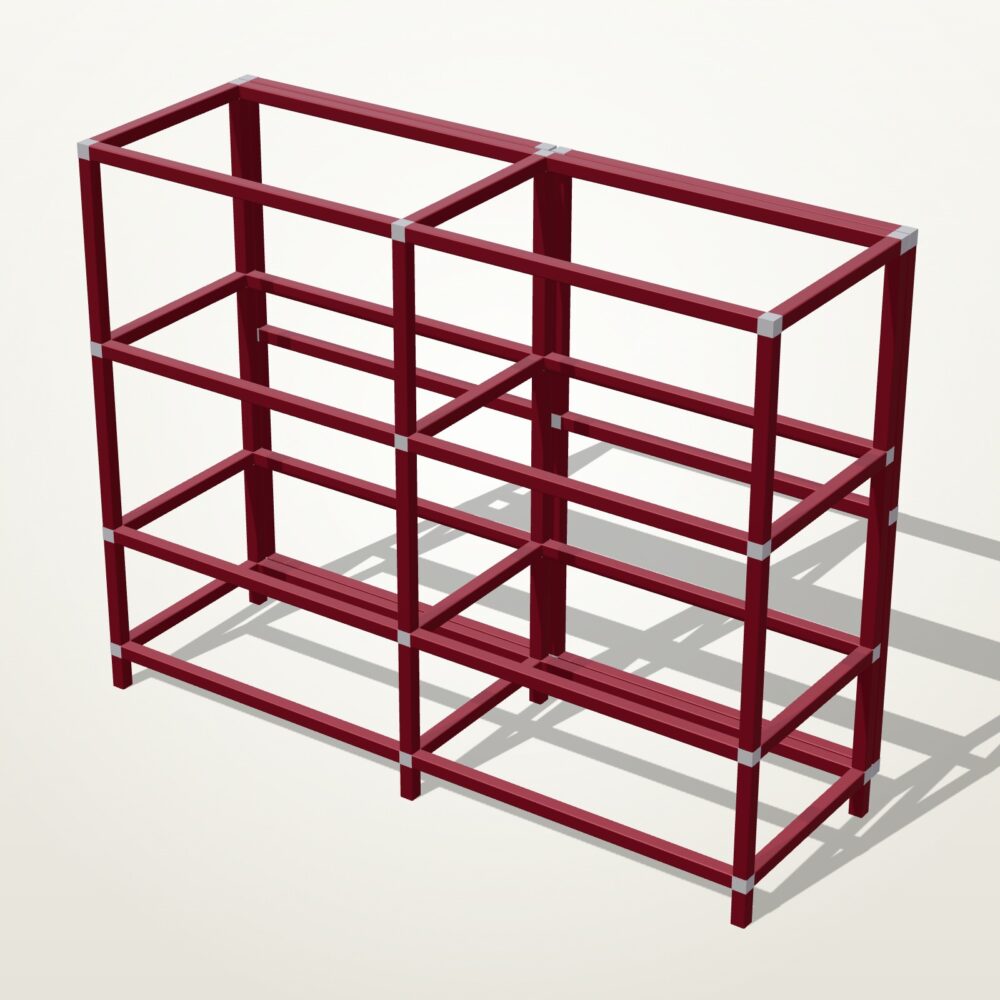 200x60x160 İki Bölmeli Raf - OkiFix konstrüksiyon