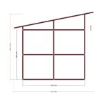 250 x 450 x 200 Depo — Ön Görünüş, ölçülü teknik çizim