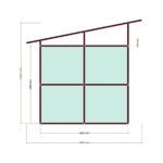 230 x 430 x 200 Ara Bölmeli — Ön Görünüş, ölçülü teknik çizim