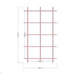 230 x 430 x 200 Ara Bölmeli — Üst Görünüş (Plan), ölçülü teknik çizim