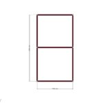 120 x 150 x 220 Kabin — Ön Görünüş, ölçülü teknik çizim