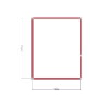 120 x 150 x 220 Kabin — Üst Görünüş (Plan), ölçülü teknik çizim