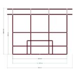 300x300 Kamelya — Sağ Yan Görünüş, ölçülü teknik çizim