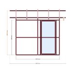 200x250 Kümes — Sağ Yan Görünüş, ölçülü teknik çizim