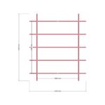 200x250 Kümes — Üst Görünüş (Plan), ölçülü teknik çizim