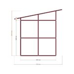 200x200 Depo — Ön Görünüş, ölçülü teknik çizim
