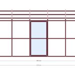 200 x 500 Depo — Sağ Yan Görünüş, ölçülü teknik çizim