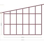 360 x 600 Depo — Ön Görünüş, ölçülü teknik çizim