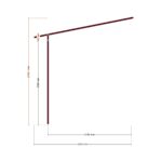 330 x 220 Balkon kapama — Ön Görünüş, ölçülü teknik çizim