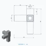 okifix 2525CR03-2 ölçülü teknik çizim (mm)
