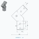 okifix 4040HA02-2 ölçülü teknik çizim (mm)