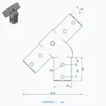 okifix 4040HA03-1 ölçülü teknik çizim (mm)