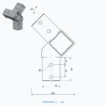 okifix 4040HA03-2 ölçülü teknik çizim (mm)