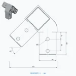 okifix 4040HA03-4 ölçülü teknik çizim (mm)