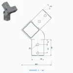 okifix 4040HA03-5 ölçülü teknik çizim (mm)