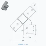 okifix 4040HA04-1 ölçülü teknik çizim (mm)