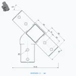 okifix 4040HA04-2 ölçülü teknik çizim (mm)