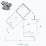 okifix 4040HA04-4 ölçülü teknik çizim (mm)