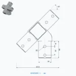 okifix 4040HA05-1 ölçülü teknik çizim (mm)