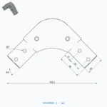 okifix 4040HR02-1 ölçülü teknik çizim (mm)