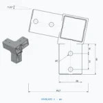 okifix 4040LA03-4 ölçülü teknik çizim (mm)