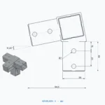okifix 4040LA04-4 ölçülü teknik çizim (mm)