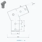 okifix 4040MA02-1 ölçülü teknik çizim (mm)