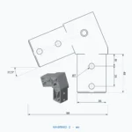 okifix 4040MA02-2 ölçülü teknik çizim (mm)