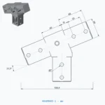 okifix 4040MA03-1 ölçülü teknik çizim (mm)