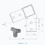 okifix 4040MA03-2 ölçülü teknik çizim (mm)