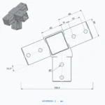 okifix 4040MA04-1 ölçülü teknik çizim (mm)