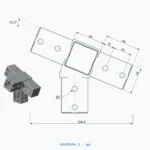 okifix 4040MA04-2 ölçülü teknik çizim (mm)